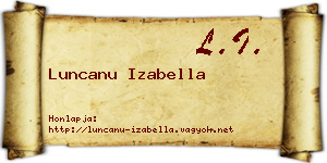 Luncanu Izabella névjegykártya